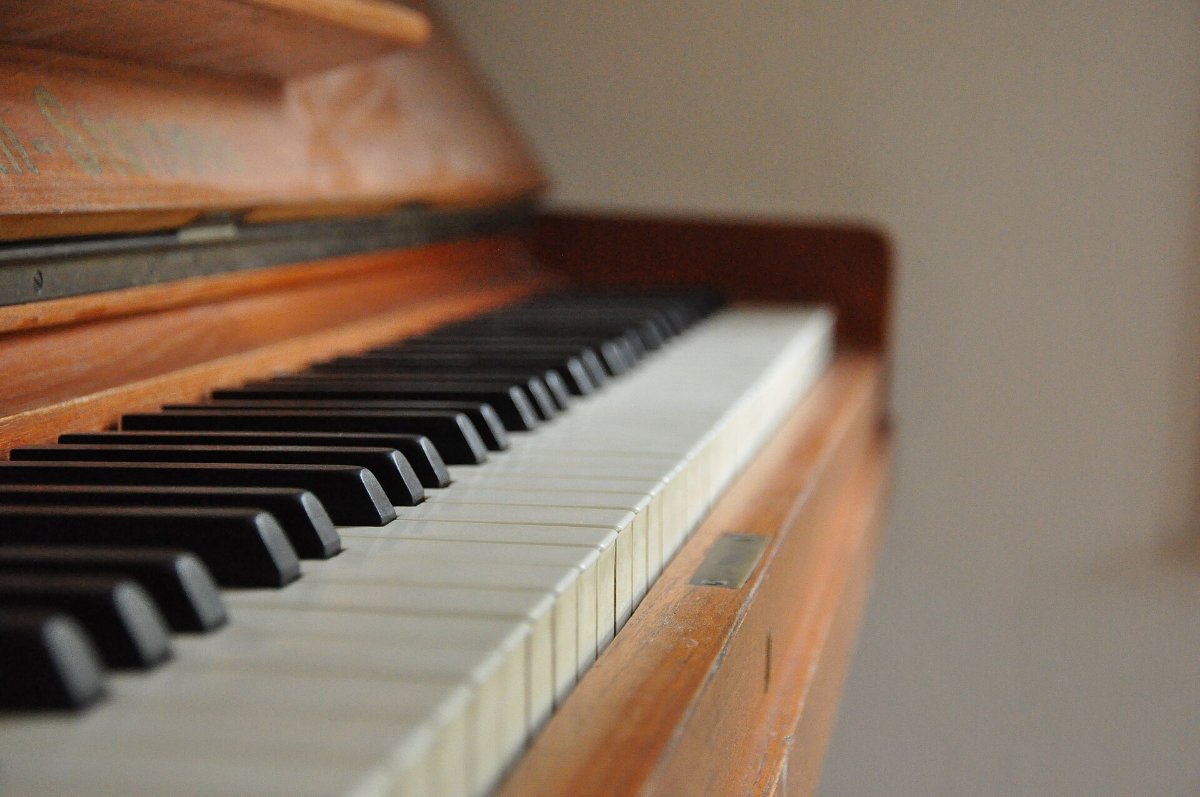 Teclas de um piano, instrumento central na obra de Benito di Paula
